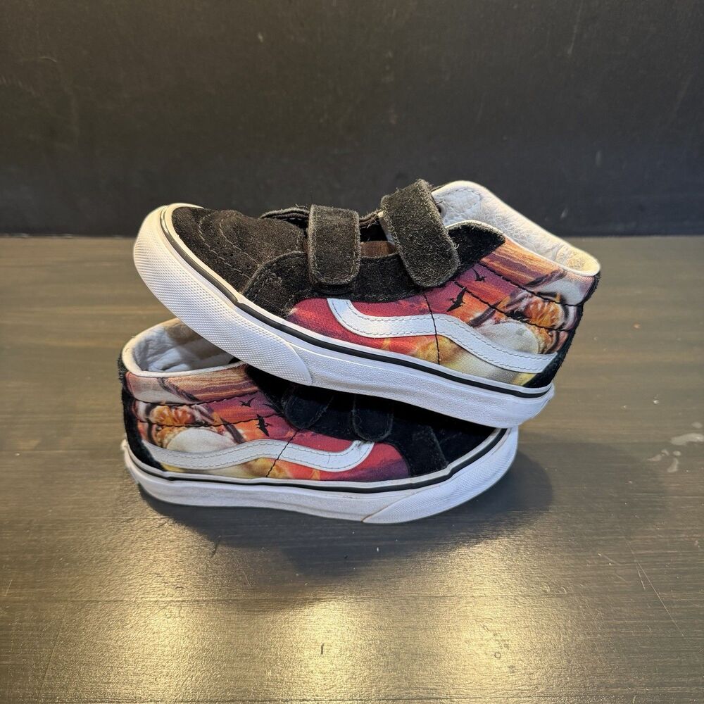 Van Sk8 Mod Reissue Sunset Shark Sneakers Kids 12.5 Black